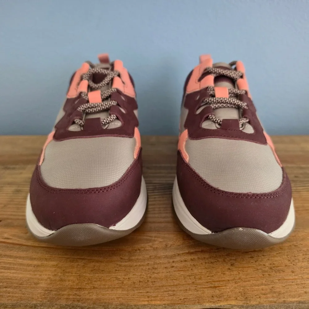 Rockport‎ Works Womens Composite Toe Work Sneakers Burgundy Pink Grey 12